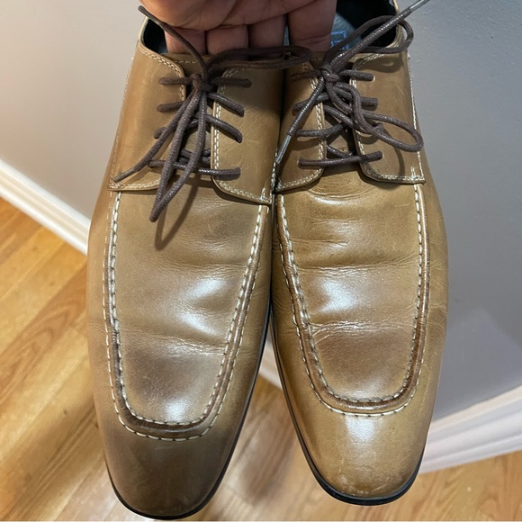 Kenneth Cole Speak Up Lace up dress shoes Tan color Sz 9.5 - Picture 8 of 12